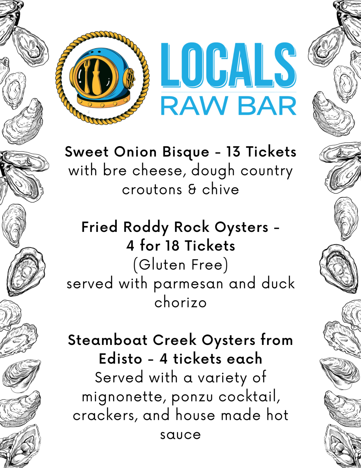 See Menus for the 4th Annual Beaufort Oyster Festival