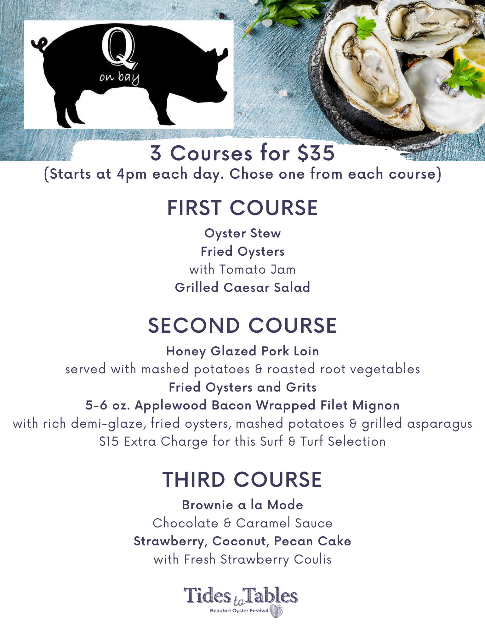 Q on Bay Menu